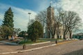 Gardened square and church at Cambara do Sul