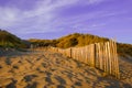 Camber Sands Beach-Dune & Fence Royalty Free Stock Photo