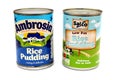 Camberley, UK - Feb 22nd 2017: Tin of Ambrosia Rice Pudding on w