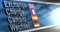 Cambio, change, exchange, Wechsel Royalty Free Stock Photo