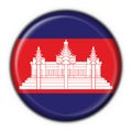 Cambodia american button round flag