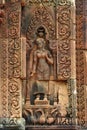 Cambodia Angkor Banteay Srey apsara Royalty Free Stock Photo