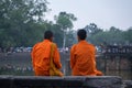 Cambodia Angkor temple monks