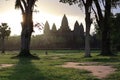 Cambodia. Angkor Wat temple. Sunrise. Siem Reap city. Siem Reap province. Royalty Free Stock Photo