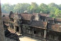 Cambodia Angkor Wat view from the window Royalty Free Stock Photo