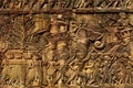 Cambodia Architecture. Bayon Khmer Temple Bas-relief Carving