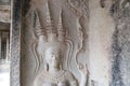 Cambodia Big Apsaras to Angkor Wat detail of stone