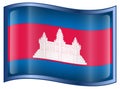 Cambodia Flag icon Royalty Free Stock Photo