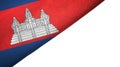 Cambodia flag left side with blank copy space
