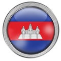 Cambodia Glass Web Button