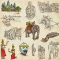 Cambodia - An hand drawn illustrations. Freehand pack.