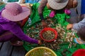 Cambodia. Kep. Crab market. Shrimp fishing