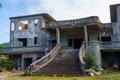 Cambodia. Kep. Colonial villa from the 1950s ruined by the Red Khmers