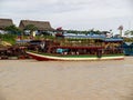 Cambodia Khmer Asia tourist attraction sky water port river ship coast bank