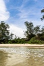 Cambodia. lagoon, beach, sand, sea water and jungle