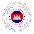 Cambodia national day badge.