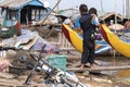 Cambodia, Phnom Penh,fishing village