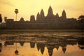 CAMBODIA SIEM REAP ANGKOR WAT TEMPLE SUNRISE Royalty Free Stock Photo