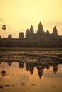 CAMBODIA SIEM REAP ANGKOR WAT TEMPLE SUNRISE Royalty Free Stock Photo