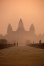 CAMBODIA SIEM REAP ANGKOR WAT TEMPLE SUNRISE Royalty Free Stock Photo