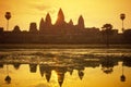 CAMBODIA SIEM REAP ANGKOR WAT TEMPLE SUNRISE Royalty Free Stock Photo