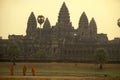 CAMBODIA SIEM REAP ANGKOR WAT TEMPLE SUNRISE Royalty Free Stock Photo