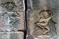 Cambodia. Angkor. Banteay Kdei Temple. Sculpture on bas relief of Apsara dancer