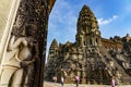Cambodia. Siem Reap Province. A Devata sculpture at Angkor Wat
