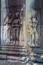 Cambodia. Siem Reap Province. A Devata sculpture at Angkor Wat Temple