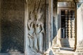 Cambodia. Siem Reap Province. A Devata sculpture at Angkor Wat