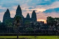 Cambodia. Siem Reap Province. Sunrise at Angkor Wat