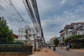 Cambodia, Siem Reap 12/08/2018 traffic on the streets of an Asian city, cloudy weather