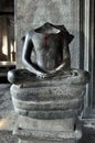 Cambodia - Statue seated in lotus position from Angkor Wat temple