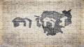 Cambodia Takeo Typography Map Royalty Free Stock Photo