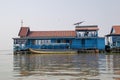 Floating church and school house. Children play on the upper storey between their lessons