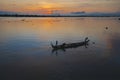 Cambodia Tonle Sap River Sunrise Royalty Free Stock Photo