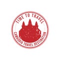 Cambodia travel destination grunge rubber stamp vector Royalty Free Stock Photo