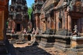 Cambodia - View of Benteay Srei, (the pink temple)