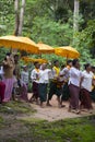 Cambodian Buddhists Celebrating at Festival in Angkor