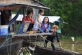 Cambodian Children on Tonle Sap Lake Royalty Free Stock Photo