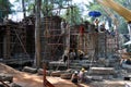 Cambodian construction workers