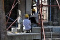 Cambodian construction workers