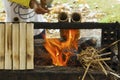 Cambodia - local food - bamboo sticks