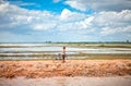 Cambodian people live beside Tonle Sap Lake, Cambodia . Royalty Free Stock Photo