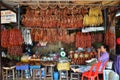 Cambodian people sells food in the market