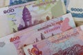 cambodian riel banknotes indicating economics