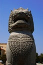 Cambodian Statue in Angkor Wat, as the largest religious monument in the world