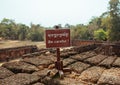 Be Careful Warning sign in Angkor Wat Temple