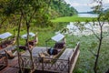 Cambodian traditional boats on the lake near,Bayon temple in Angkor Thom, Siemreap, Cambodia.