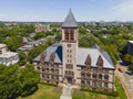 Cambridge city hall aerial view, Massachusetts, USA